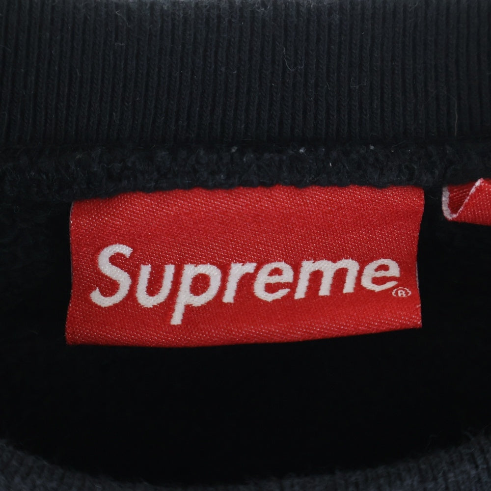 SUPREME(シュプリーム) 22SS Tonal Applique Crewneck トナール アップリケ クルーネックスウェットトレーナー ブラック