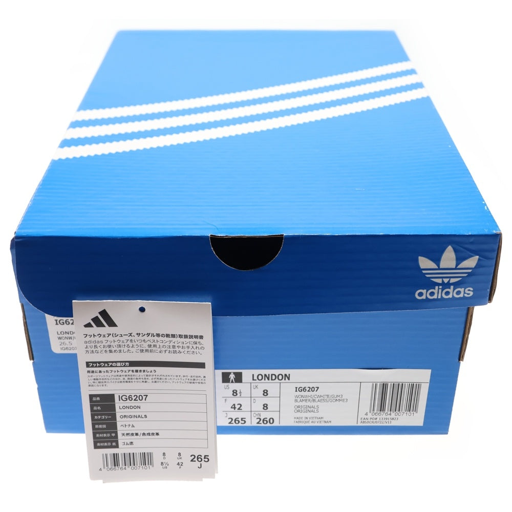 adidas(アディダス) LONDON WONWHI CWHITE GUM3 IG6207 ロンドン ガム3 ローカットスニーカー ホワイト/ベージュ US8.5/26.5cm
