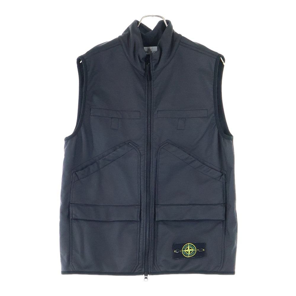 STONE ISLAND(ストーンアイランド) Cotton Vest 7615G0729 ロゴワッペンコットンベスト ブラック