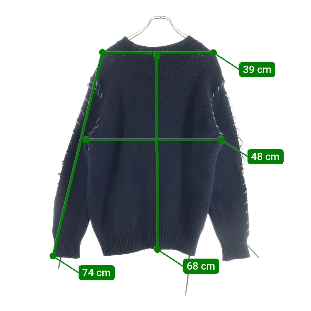 DISCOVERED(ディスカバード) LOOPING KNIT DC-AW22-KN-03 ルーピングクルーネックニットセーター ブラック