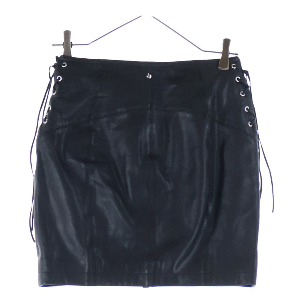 DIESEL(ディーゼル) フェイクレザー ジップ スカート ブラック レディース