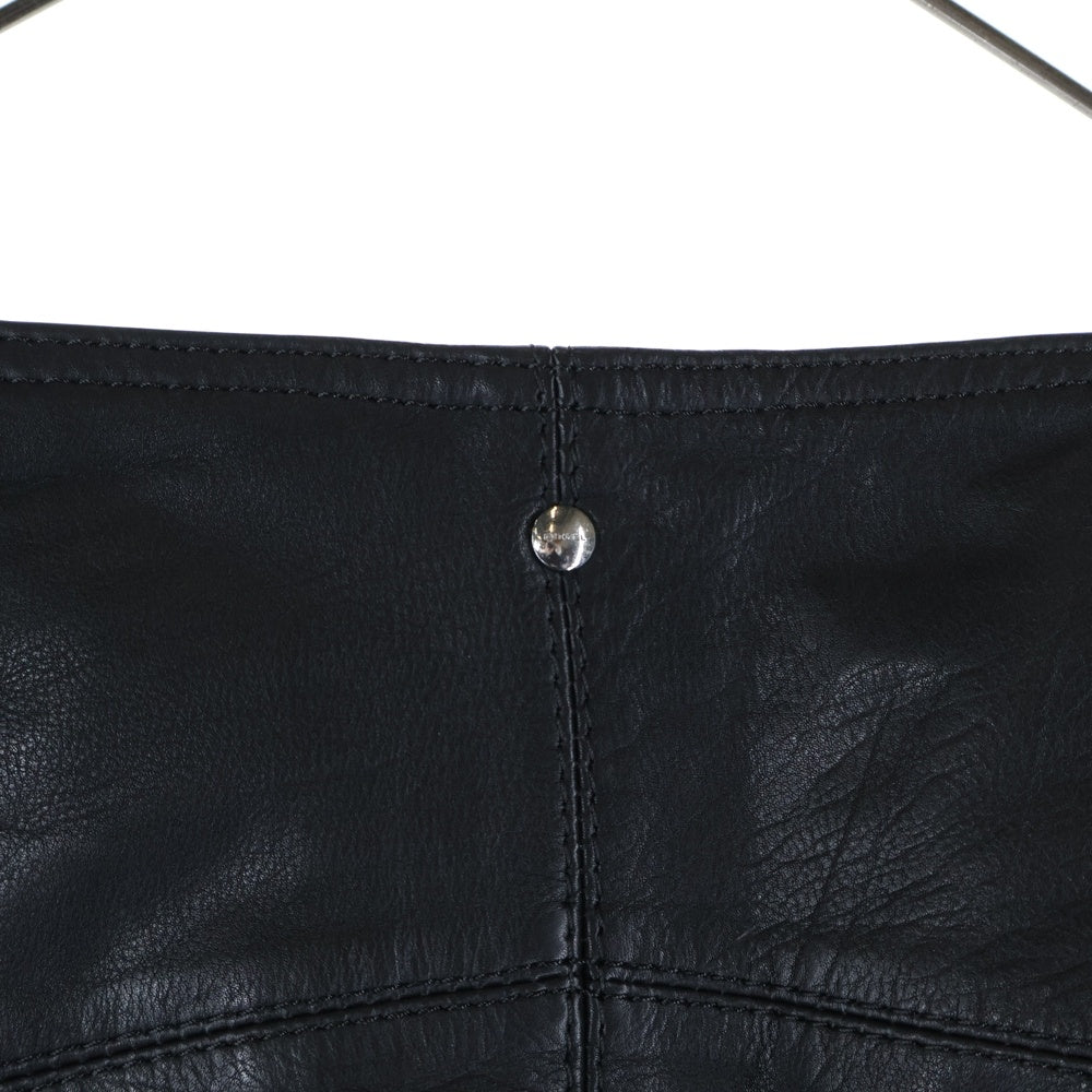 DIESEL(ディーゼル) フェイクレザー ジップ スカート ブラック レディース