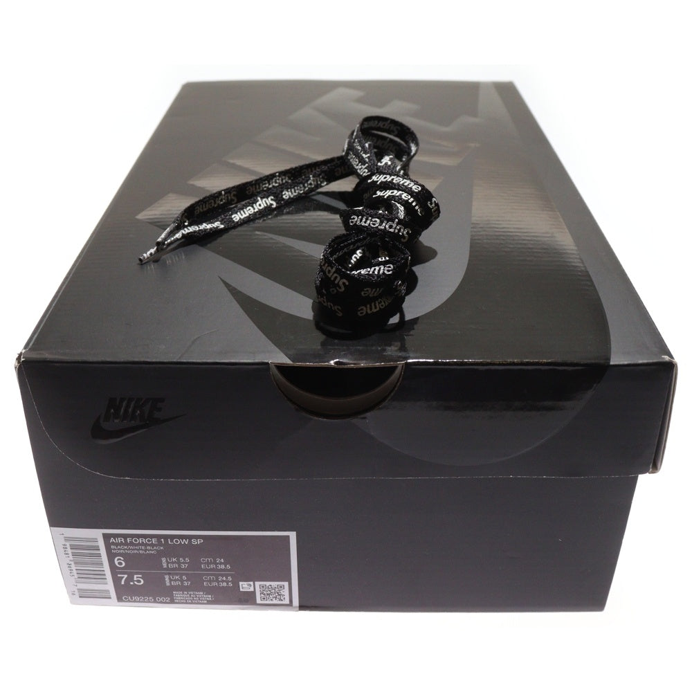 NIKE(ナイキ) ×SUPREME AIR FORCE 1 LOW CU9225-002 シュプリーム エアフォース1 ローカットスニーカー レディース ブラック/ホワイト US6/24cm