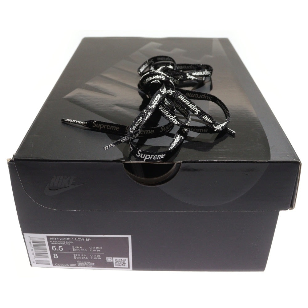 NIKE(ナイキ) ×SUPREME AIR FORCE 1 LOW CU9225-002 シュプリーム エアフォース1 ローカットスニーカー レディース ブラック/ホワイト US6.5/24.5cm