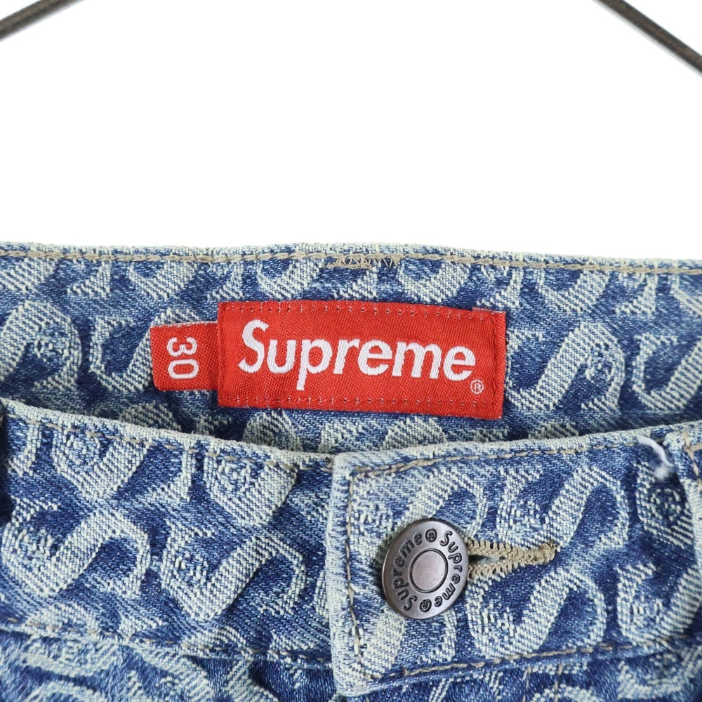SUPREME(シュプリーム) 21AW Monogram Double Knee Denim Painter Pant モノグラム ダブルニー デニムペインターパンツ ジーンズ インディゴ