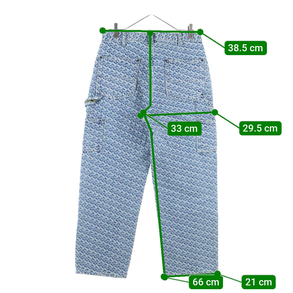 SUPREME(シュプリーム) 21AW Monogram Double Knee Denim Painter Pant モノグラム ダブルニー デニムペインターパンツ ジーンズ インディゴ
