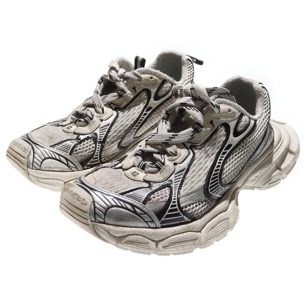 BALENCIAGA(バレンシアガ) 3XL Sneaker ユーズド加工 メッシュレースアップローカットスニーカー 734734 グレー