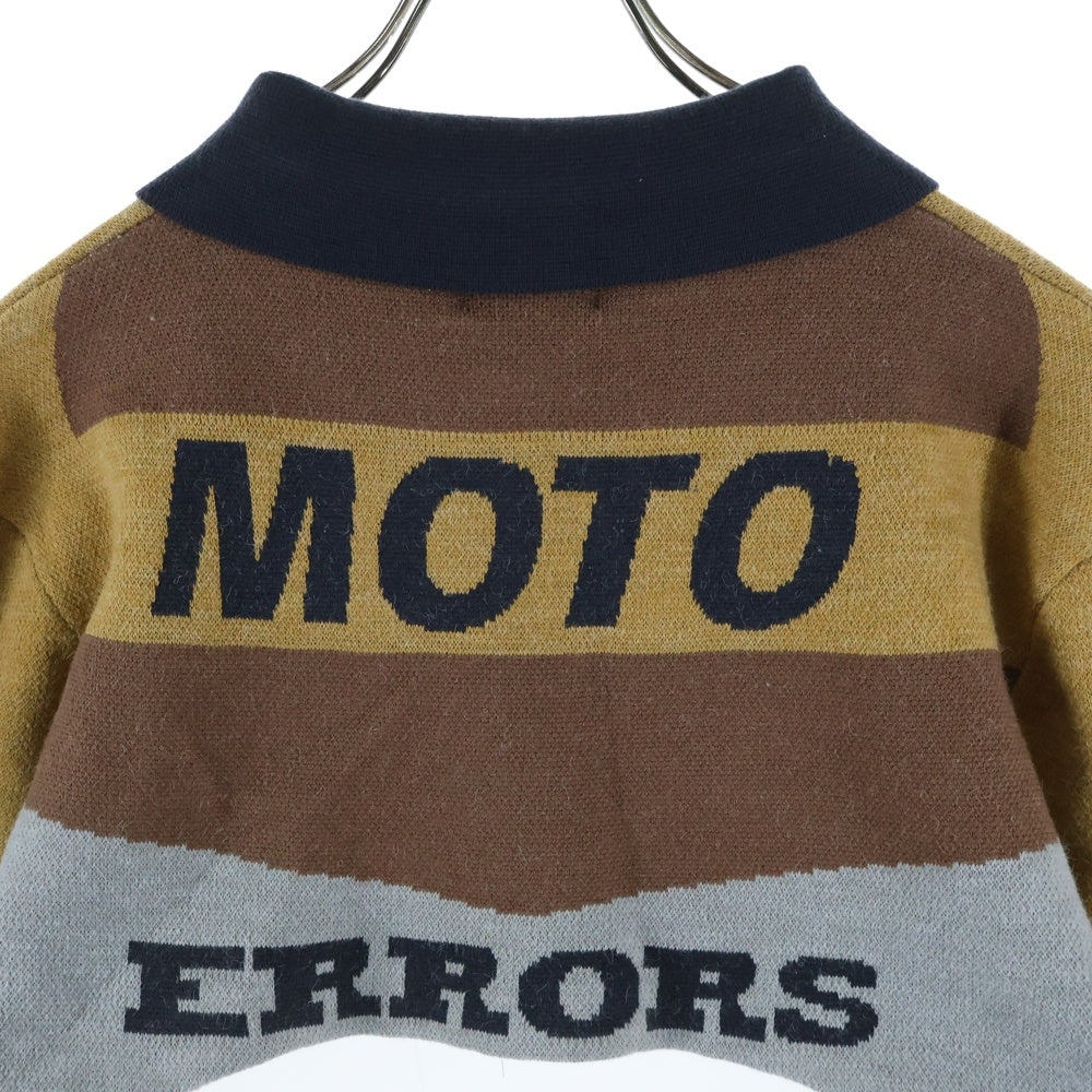 House Of Error(ハウスオブエラー) クロップド丈 ニットブルゾンジャケット イエロー