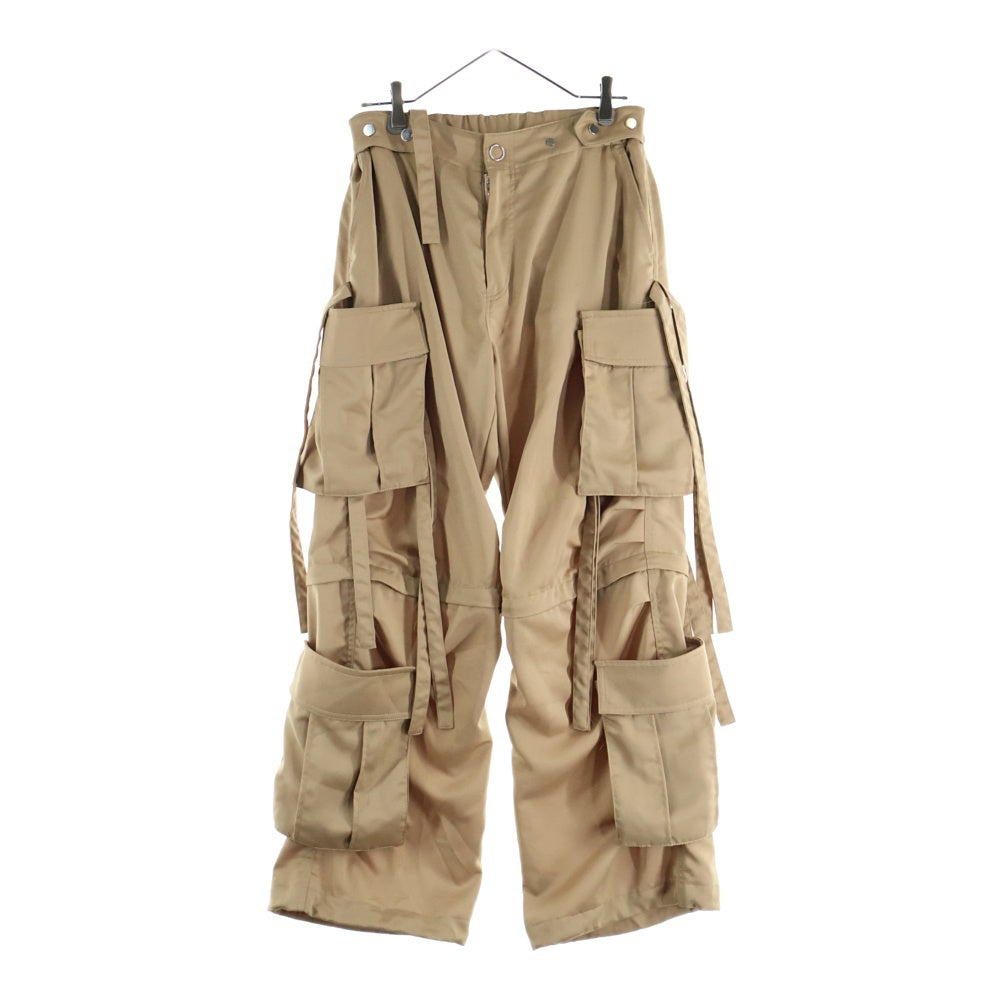 TAAKK(ターク) 21SS SATIN PANTS サテンカーゴ ワイドパンツ スラックス ベージュ TA21SS-PT019