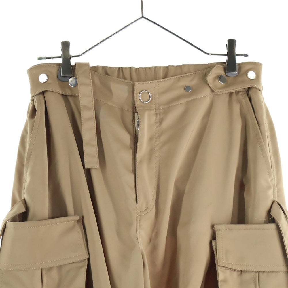 TAAKK(ターク) 21SS SATIN PANTS サテンカーゴ ワイドパンツ スラックス ベージュ TA21SS-PT019