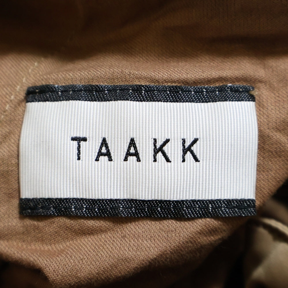 TAAKK(ターク) 21SS SATIN PANTS サテンカーゴ ワイドパンツ スラックス ベージュ TA21SS-PT019