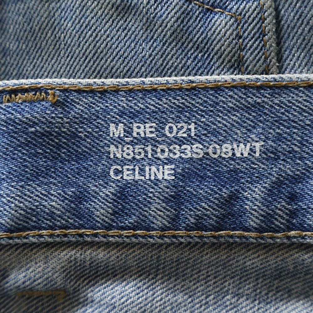 CELINE(セリーヌ) ウェスリーデトロイトジーンズ ダメージ加工デニムパンツ N851 033S 08WT インディゴ