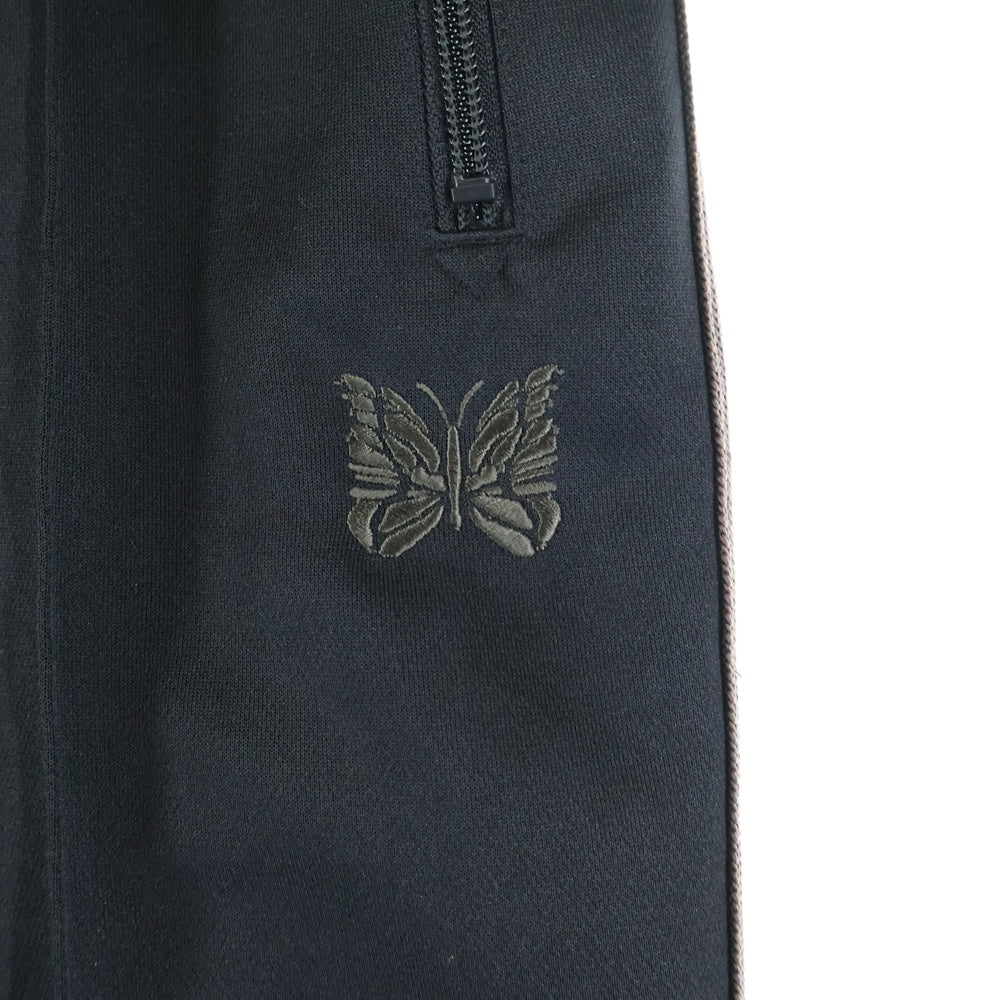 Needles(ニードルス) Zipped Track Pant Poly Smooth PU276 ジップド サイドライン トラックパンツ ブラック
