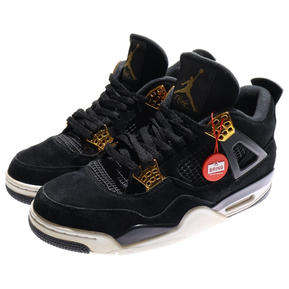 NIKE(ナイキ) AIR JORDAN 4 RETRO ROYALTY 308497-032 エアジョーダン4 レトロ ロイヤルティ ハイカットスニーカー シューズ ブラック/ゴールド US10/28cm