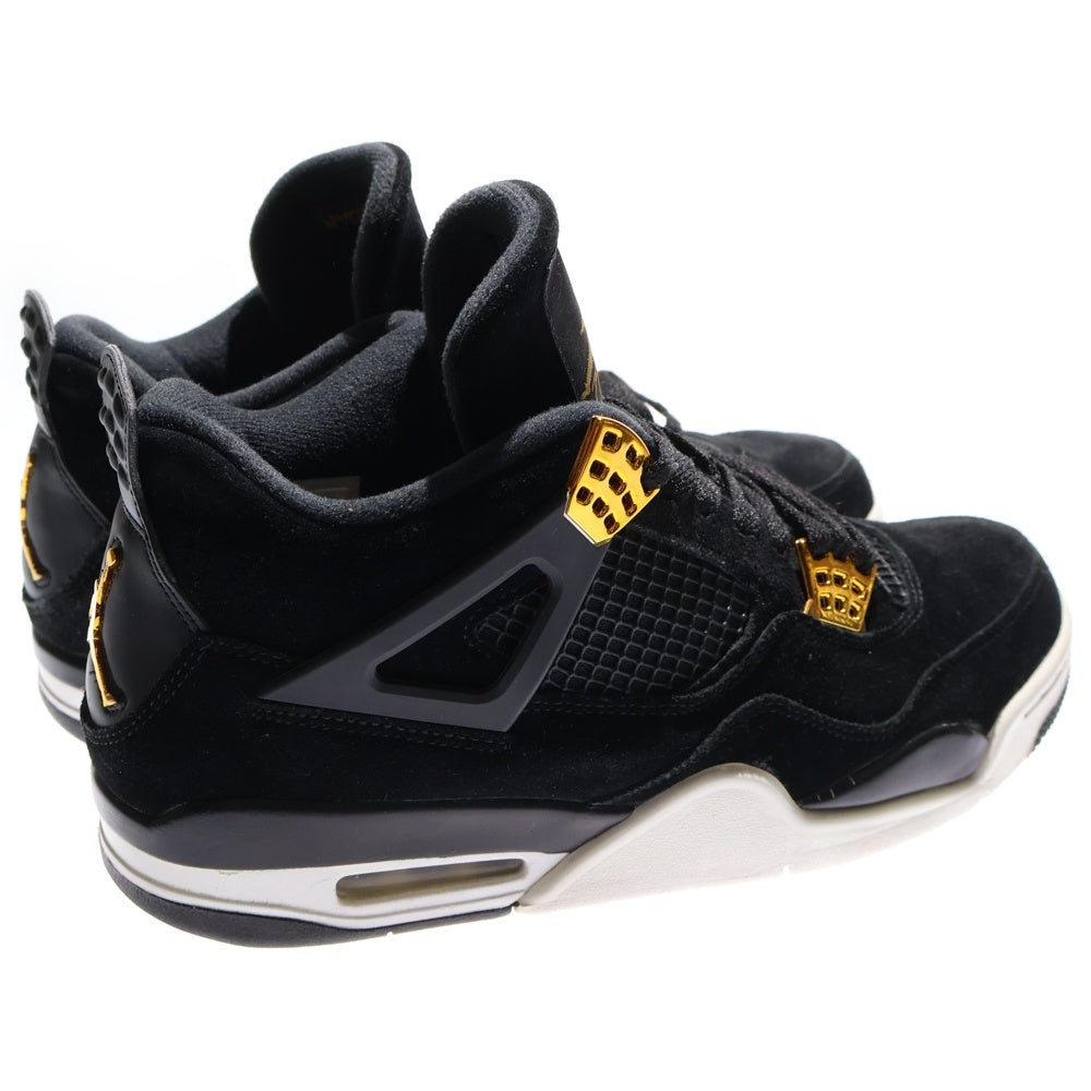 NIKE(ナイキ) AIR JORDAN 4 RETRO ROYALTY 308497-032 エアジョーダン4 レトロ ロイヤルティ ハイカットスニーカー シューズ ブラック/ゴールド US10/28cm