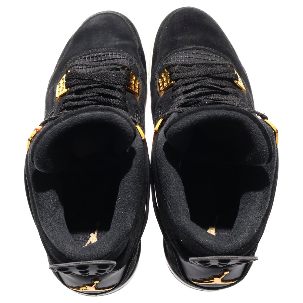 NIKE(ナイキ) AIR JORDAN 4 RETRO ROYALTY 308497-032 エアジョーダン4 レトロ ロイヤルティ ハイカットスニーカー シューズ ブラック/ゴールド US10/28cm