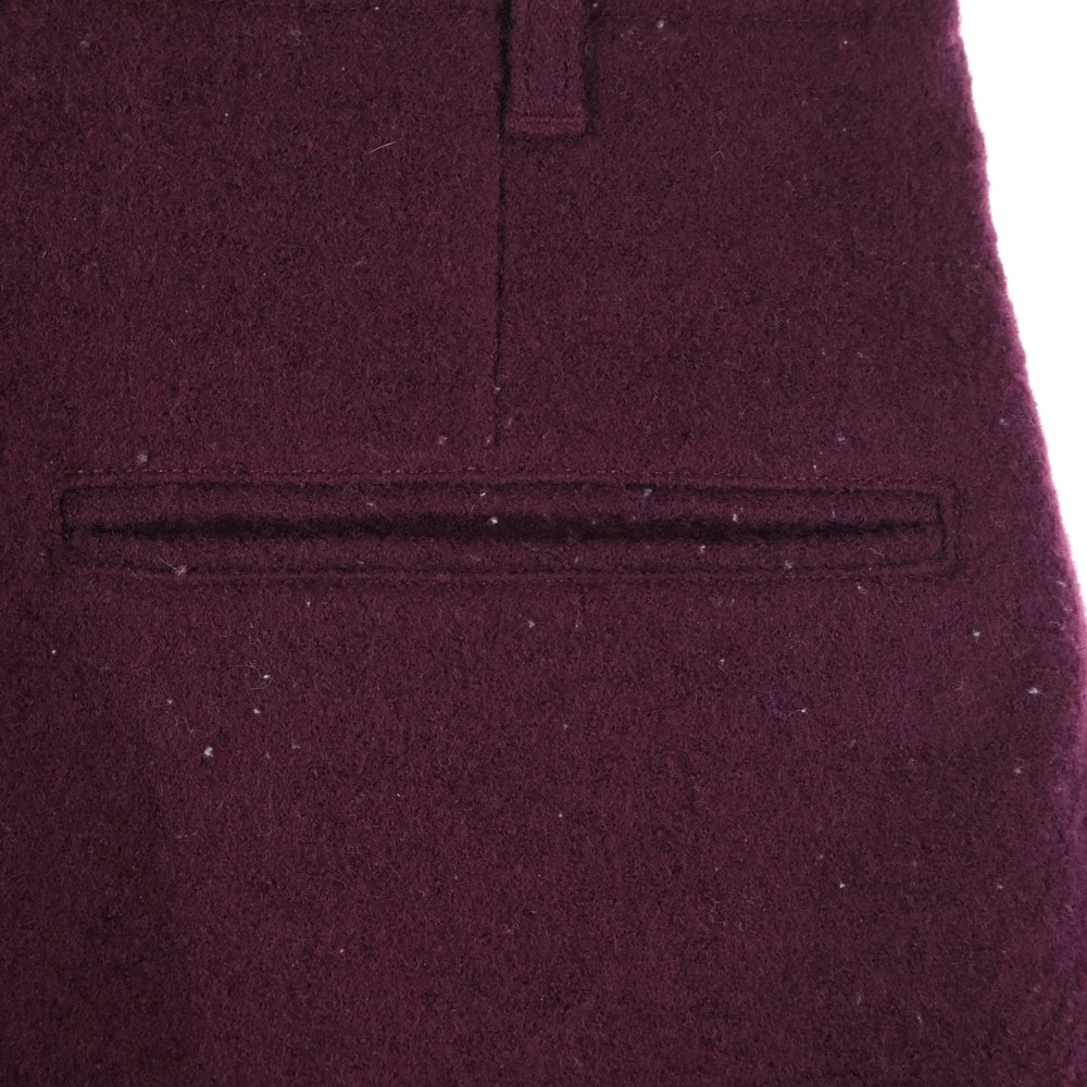 STUSSY(ステューシー) Relaxed Trouser Textured Wool 116686 リラックス テクスチャード ウール トラウザーズ ストレートパンツ ボルドー
