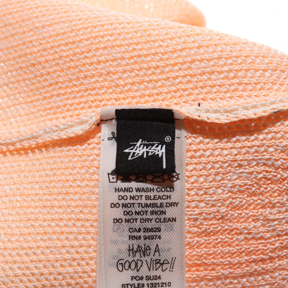 STUSSY(ステューシー) 24SS Helvetica UV Skullca 1321210 ロゴ ニットキャップ ビーニー ニット帽 帽子 オレンジ