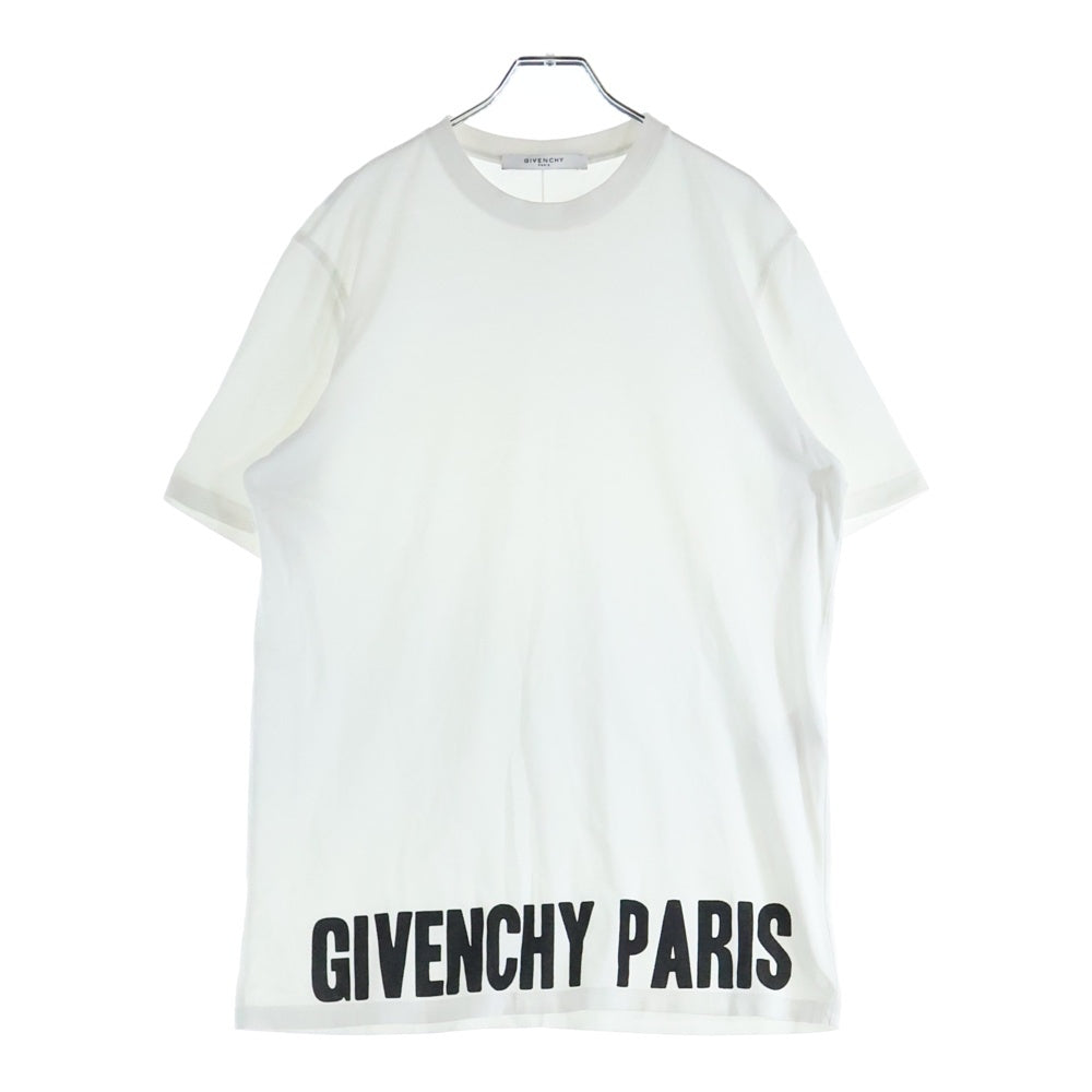 GIVENCHY(ジバンシィ) 17SS アンダーロゴプリント クルーネック半袖Tシャツカットソー ホワイト 17P 7701 484