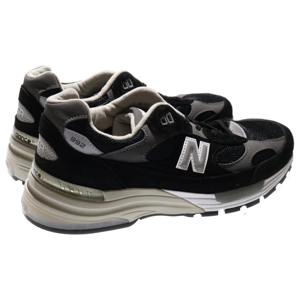 New Balance(ニューバランス) 992 Suede Mesh Low Cut Sneaker U992BK スエード メッシュ ローカットスニーカー ブラック/グレー US9/27cm