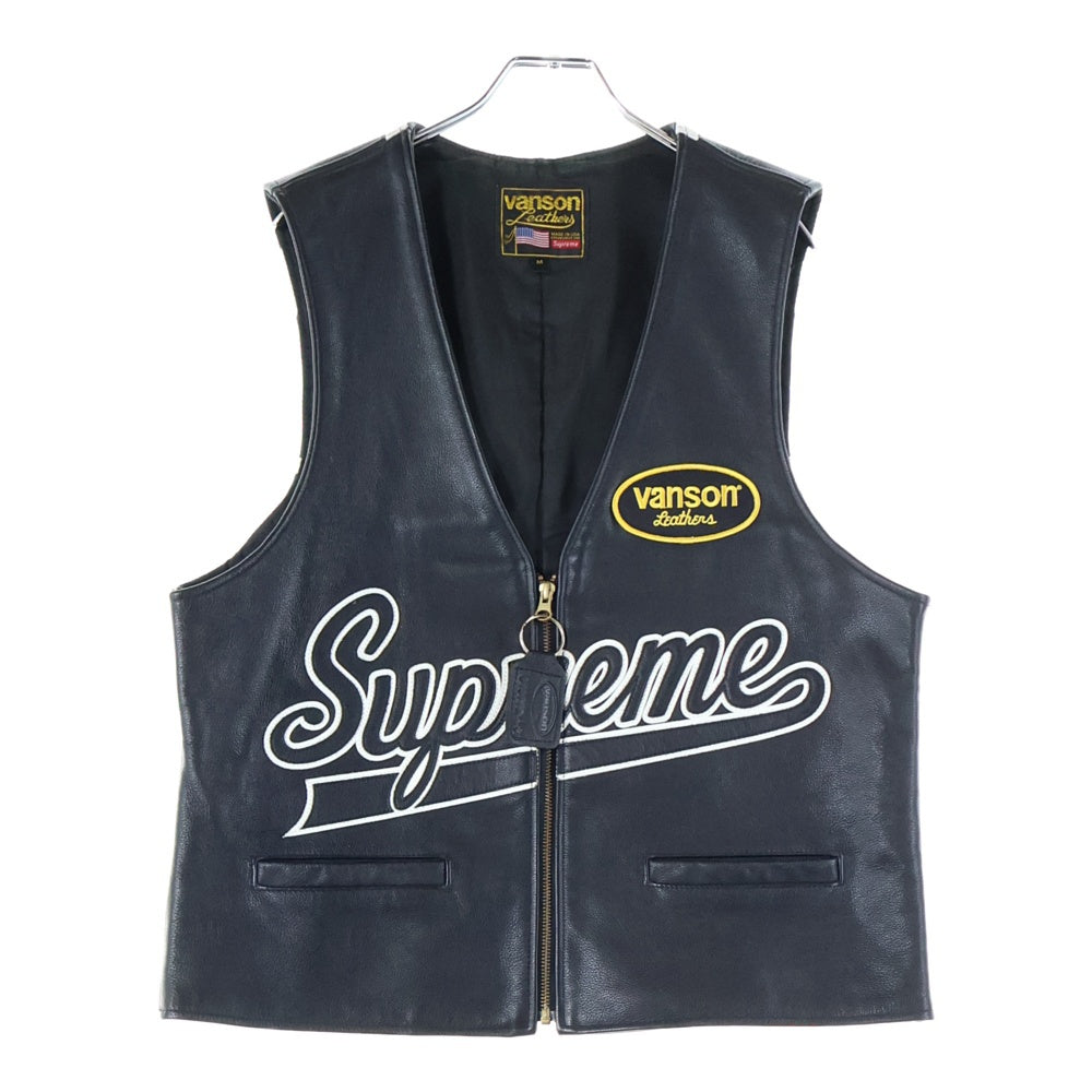 SUPREME(シュプリーム) 21SS ×Vanson Leathers Spider Web Vest ×バンソン スパイダー レザーベスト ブラック
