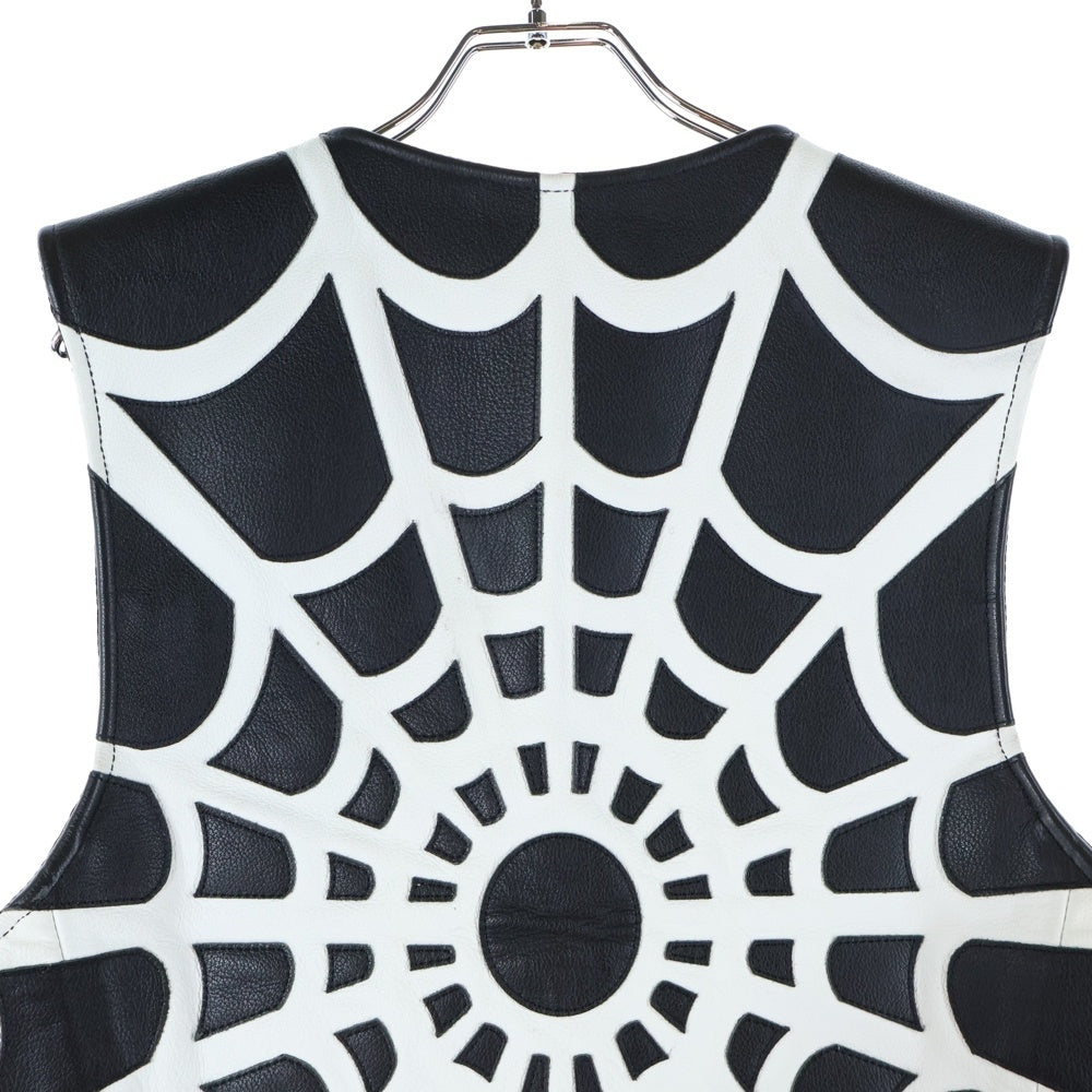 SUPREME(シュプリーム) 21SS ×Vanson Leathers Spider Web Vest ×バンソン スパイダー レザーベスト ブラック