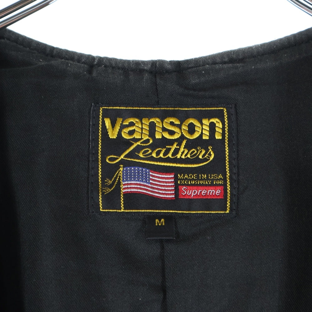 SUPREME(シュプリーム) 21SS ×Vanson Leathers Spider Web Vest ×バンソン スパイダー レザーベスト ブラック