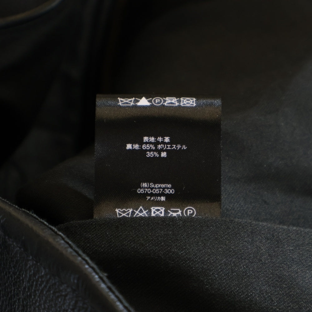 SUPREME(シュプリーム) 21SS ×Vanson Leathers Spider Web Vest ×バンソン スパイダー レザーベスト ブラック