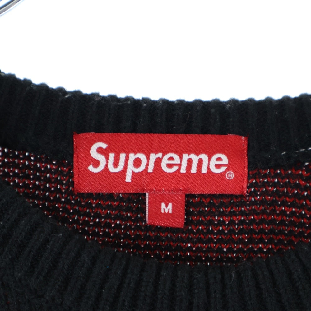 SUPREME(シュプリーム) 21AW ×THRASHER Sweater ×スラッシャー ジャガードロゴ クルーネックニットセーター ブラック