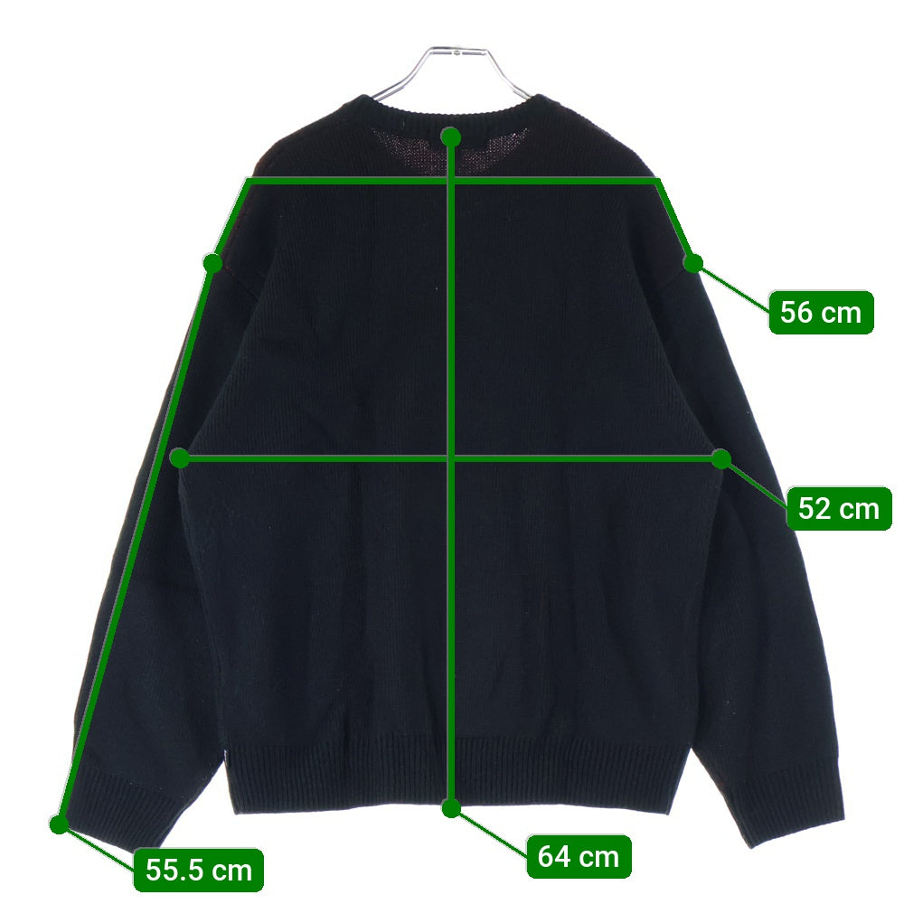 SUPREME(シュプリーム) 21AW ×THRASHER Sweater ×スラッシャー ジャガードロゴ クルーネックニットセーター ブラック