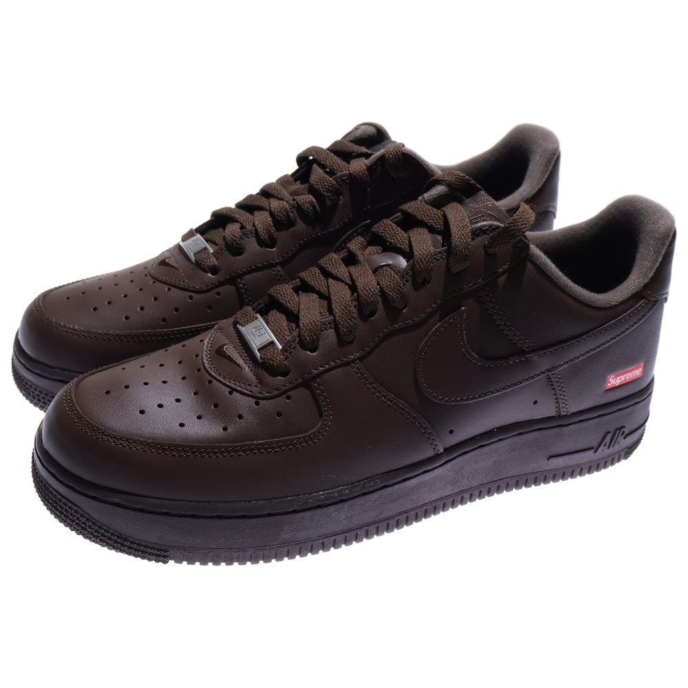 NIKE(ナイキ) ×SUPREME AIR FORCE 1 LOW BAROQUE BROWN CU9225-200 ×シュプリーム エアフォース1 ローカットスニーカー ブラウン US10/28.0cm