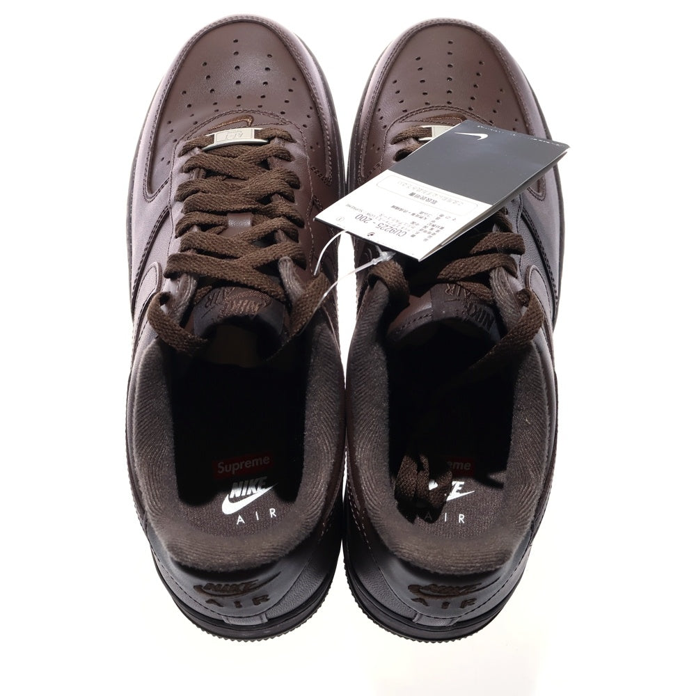 NIKE(ナイキ) ×SUPREME AIR FORCE 1 LOW BAROQUE BROWN CU9225-200 ×シュプリーム エアフォース1 ローカットスニーカー ブラウン US10/28.0cm