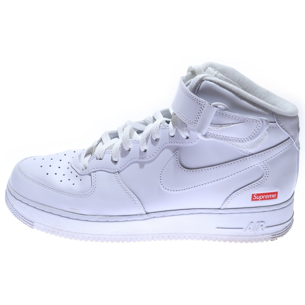 NIKE(ナイキ) ×SUPREME AIR FORCE 1 MID FZ8784-100 ×シュプリーム エアフォース 1 ミッドカットスニーカー ホワイト US10.5/28.5cm