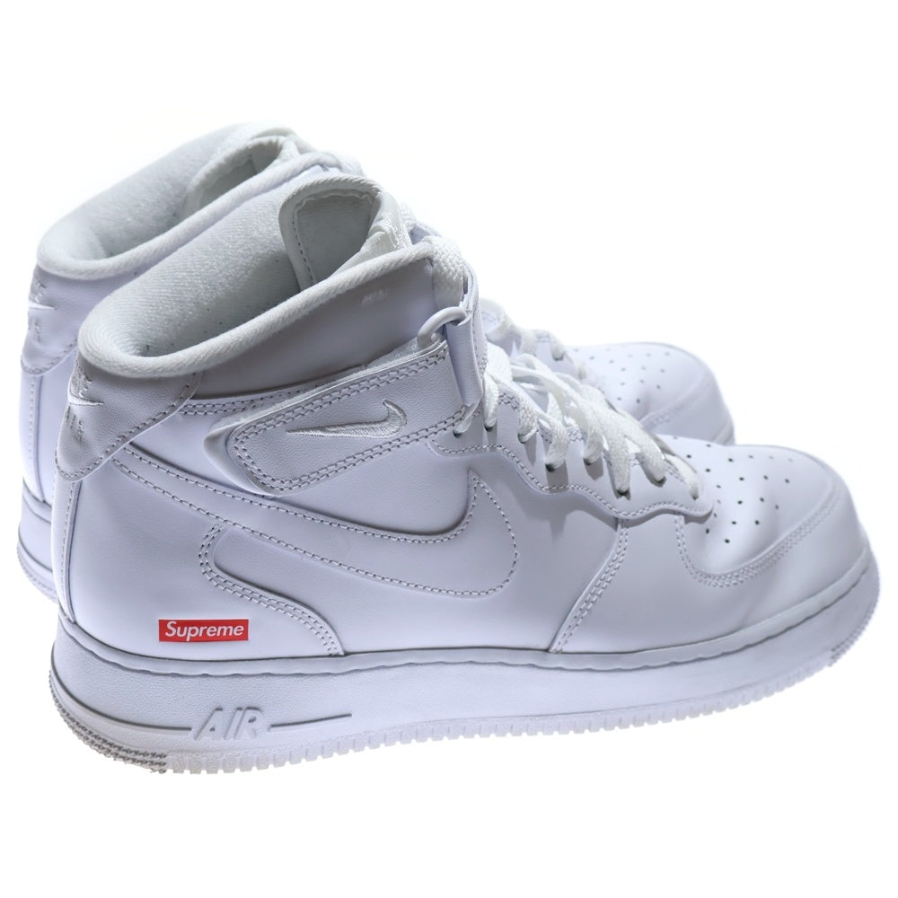NIKE(ナイキ) ×SUPREME AIR FORCE 1 MID FZ8784-100 ×シュプリーム エアフォース 1 ミッドカットスニーカー ホワイト US10.5/28.5cm