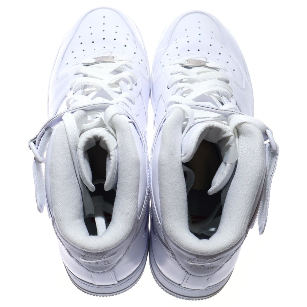 NIKE(ナイキ) ×SUPREME AIR FORCE 1 MID FZ8784-100 ×シュプリーム エアフォース 1 ミッドカットスニーカー ホワイト US10.5/28.5cm