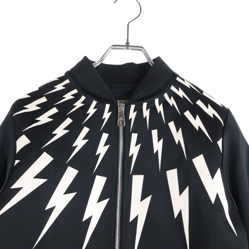 Neil Barrett(ニール バレット) サンダーボルドボンバージャケット ジップアップジャケット ブラック 016204 レディース