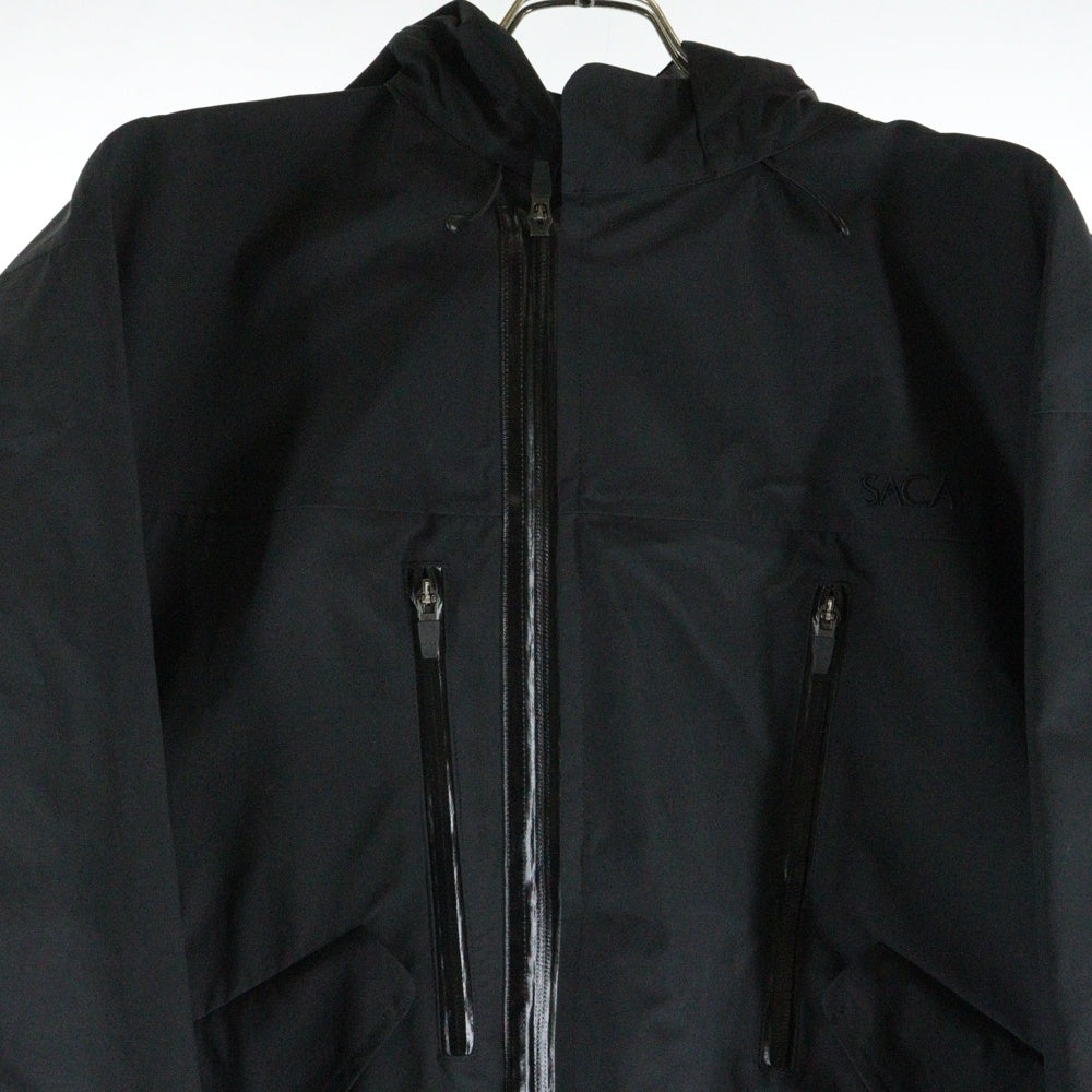 Sacai(サカイ) ウォータープルーフナイロンフーデッドコート ブラック 23-03246M