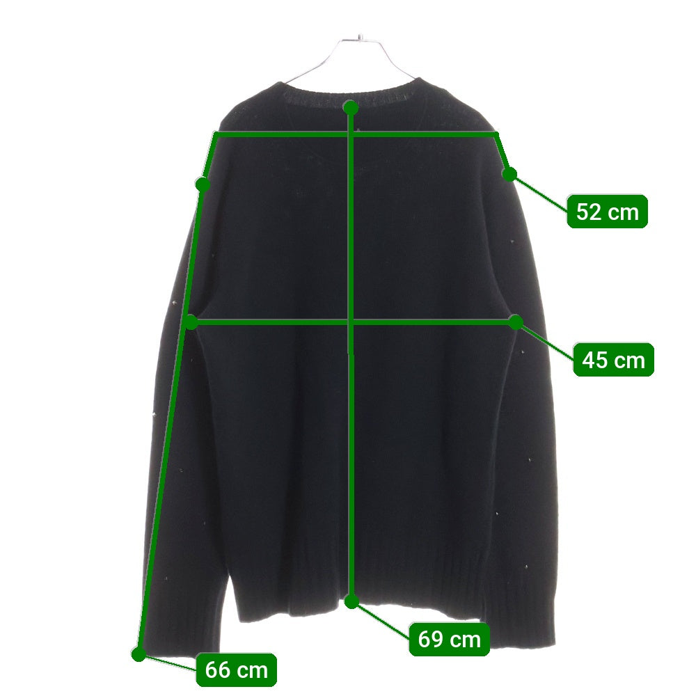 VALENTINO(ヴァレンティノ) スタッズ付きセーター ニット ブラック 1V3KC21P8MY