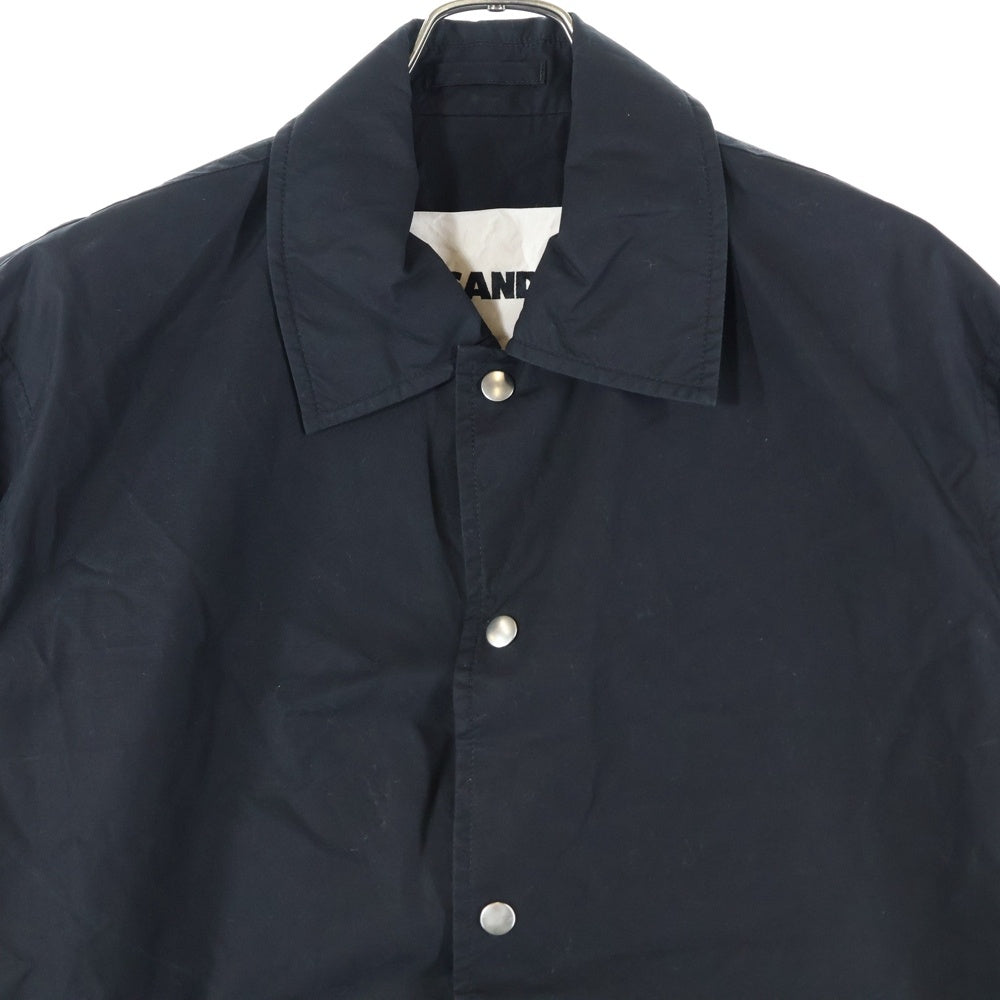 JIL SANDER(ジルサンダー) W BLOUSON 03 PNT スナップボタン バックロゴプリント シャツ ジャケット ブラック J23BN0003 J45071