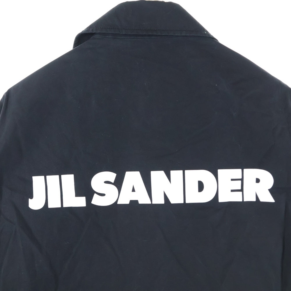 JIL SANDER(ジルサンダー) W BLOUSON 03 PNT スナップボタン バックロゴプリント シャツ ジャケット ブラック J23BN0003 J45071