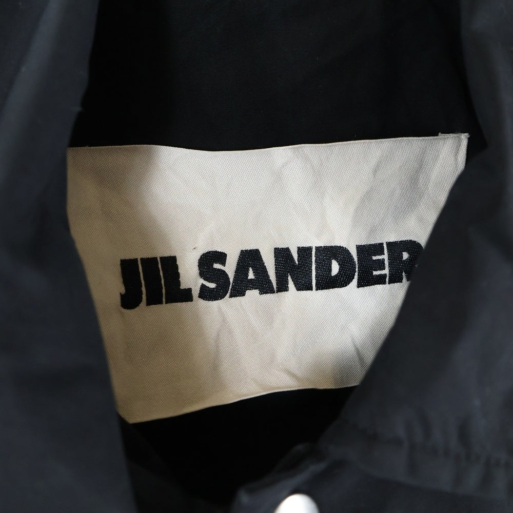 JIL SANDER(ジルサンダー) W BLOUSON 03 PNT スナップボタン バックロゴプリント シャツ ジャケット ブラック J23BN0003 J45071