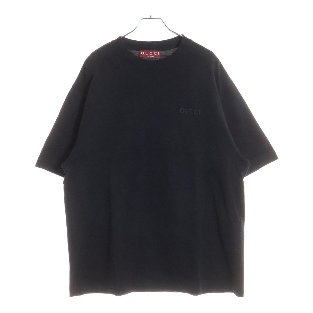 GUCCI(グッチ) Embroidered cotton jersey T-shirt エンブロイダリーコットンTシャツ 半袖カットソー ブラック 798115