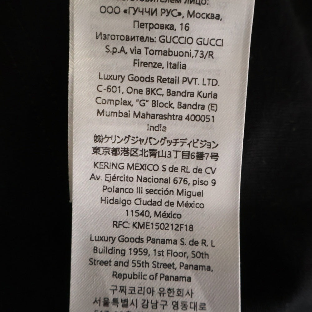 GUCCI(グッチ) Embroidered cotton jersey T-shirt エンブロイダリーコットンTシャツ 半袖カットソー ブラック 798115