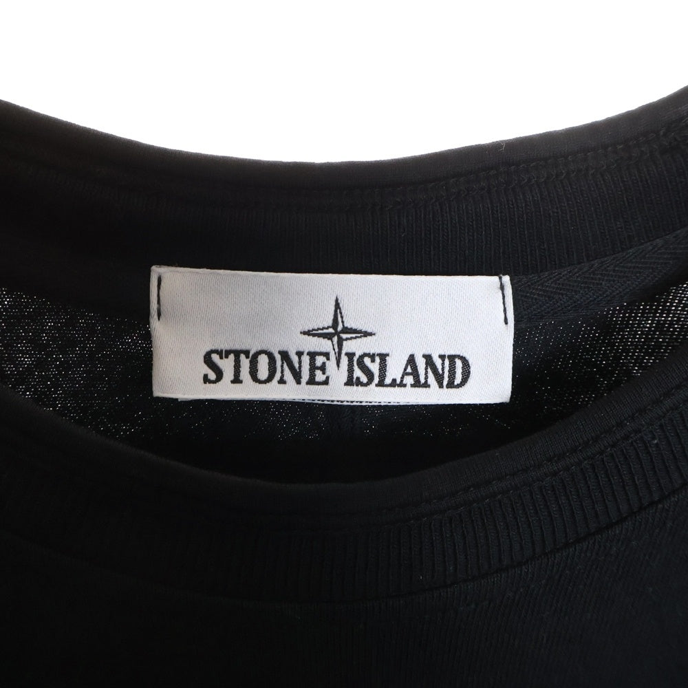 STONE ISLAND(ストーンアイランド) LOGO T-SHIRTS ロゴ刺繍半袖カットソー Tシャツ ブラック 811520479