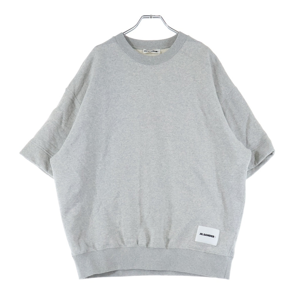 JIL SANDER(ジルサンダー) LOGO SWEAT T-SHIRTS ロゴ刺繍半袖スウェットTシャツ 半袖カットソー グレー J47GC0110