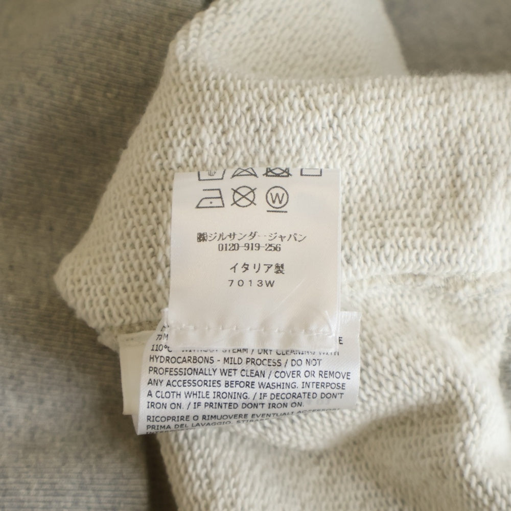 JIL SANDER(ジルサンダー) LOGO SWEAT T-SHIRTS ロゴ刺繍半袖スウェットTシャツ 半袖カットソー グレー J47GC0110