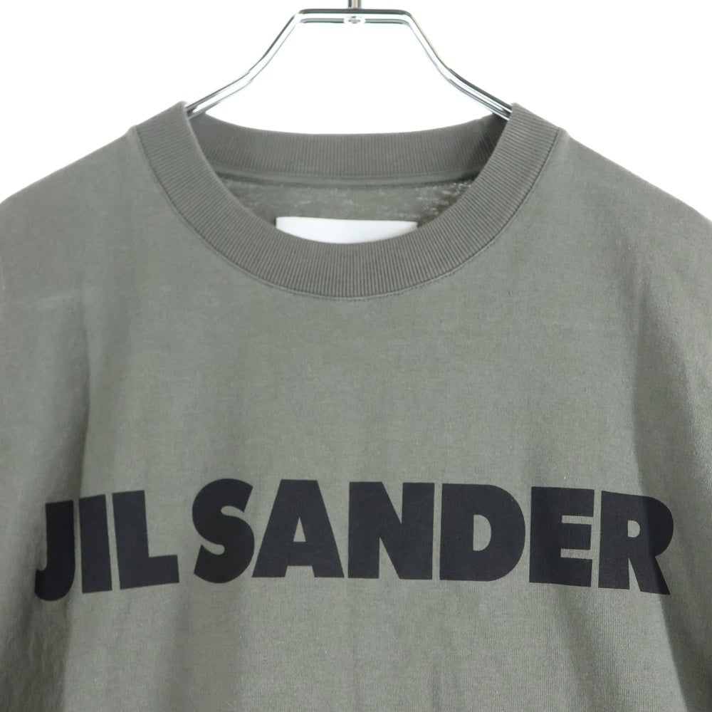 JIL SANDER(ジルサンダー) LOGO PRINT OVER SIZE T-SHIRTS ロゴプリントオーバーサイズ半袖カットソー Tシャツ カーキ J21GC0001