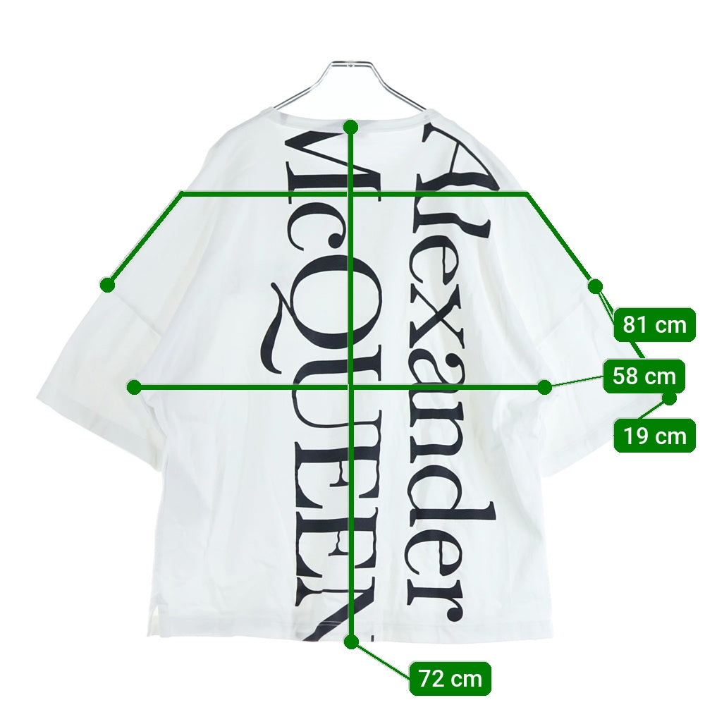 Alexander McQueen(アレキサンダーマックイーン) エクスプローデッドロゴ 半袖カットソー Tシャツ ホワイト 759390 QTABR