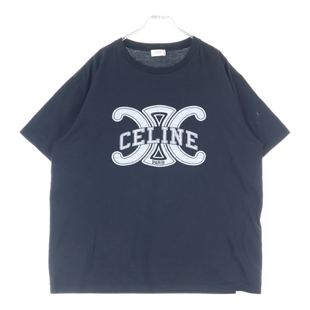 CELINE セリーヌ ロゴプリント 半袖 ルーズ Tシャツ CELINE セリーヌルーズtシャツ s