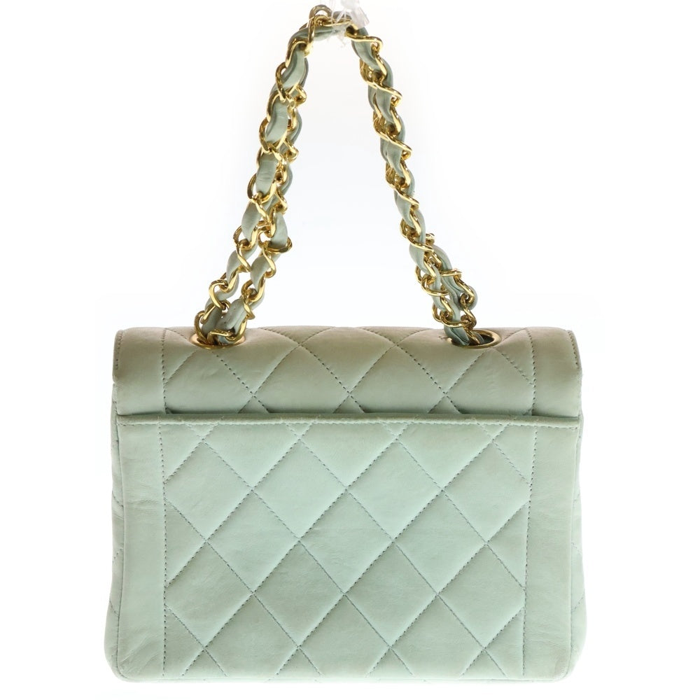 CHANEL(シャネル) ミニマトラッセ シングルフラップ チェーンショルダーバッグ ミントグリーン レディース